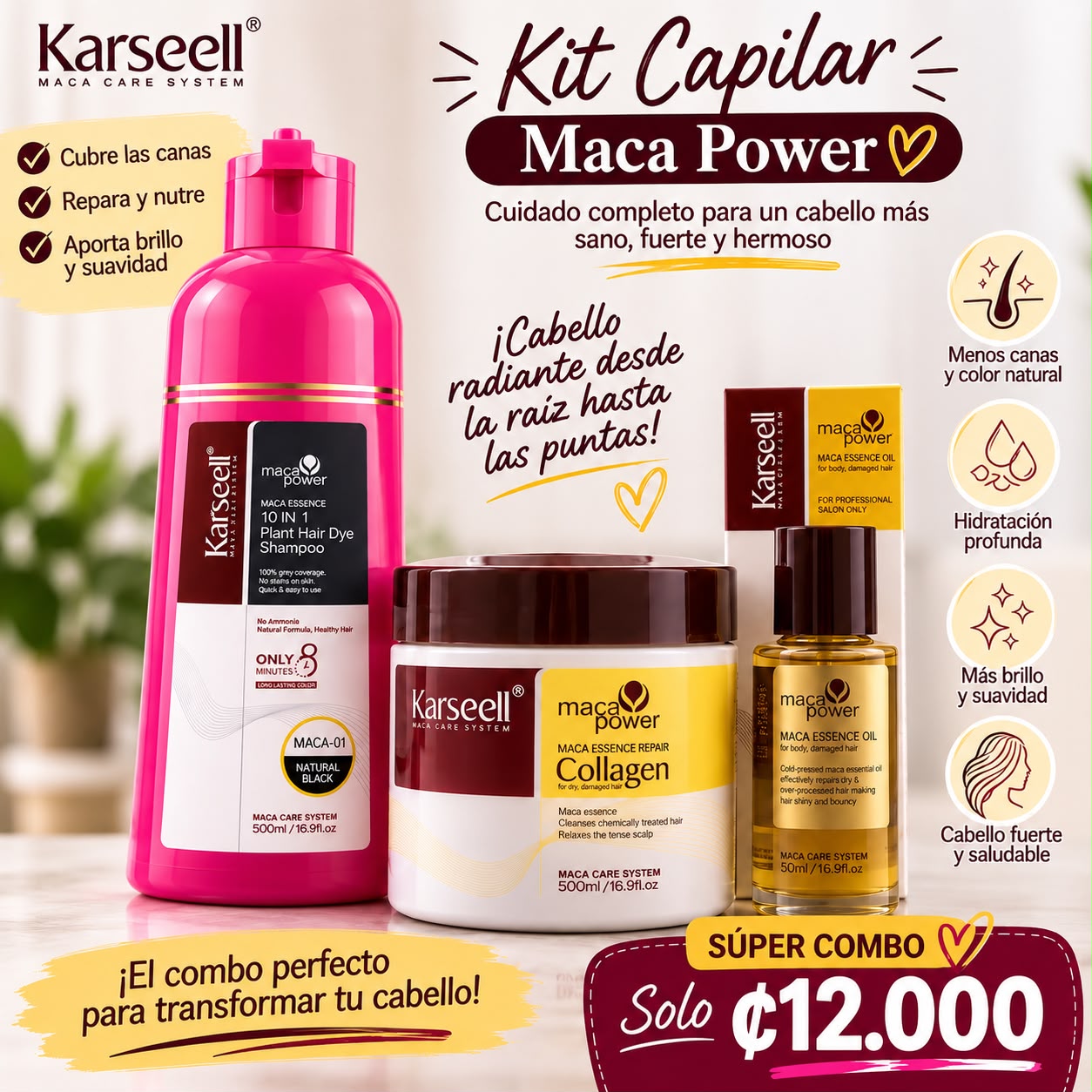 Combo Karseell - Color, Reparación y Brillo💛