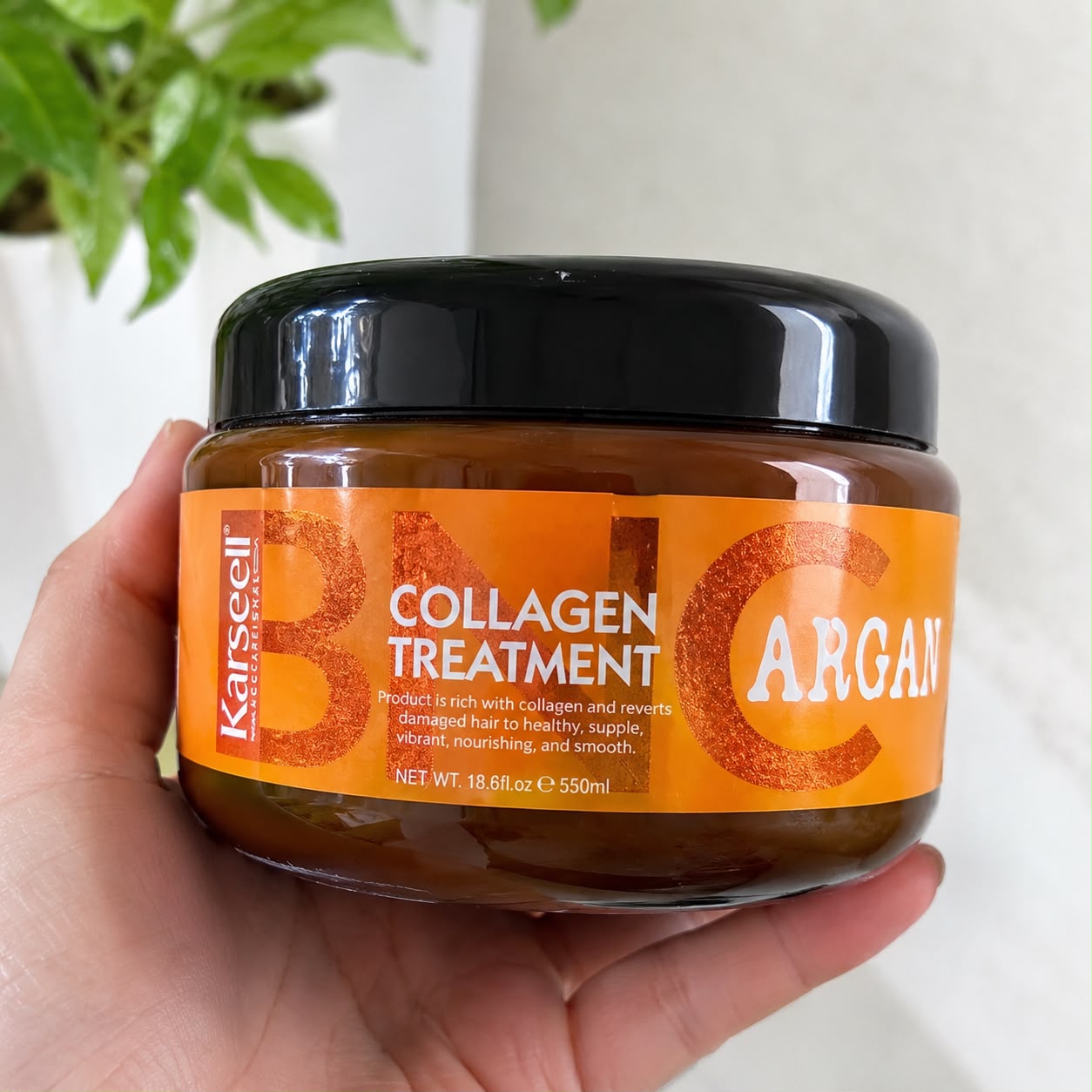 ✨ Tratamiento Capilar de Colágeno & Argán 550 ml | Reparación Profunda, Brillo y Suavidad