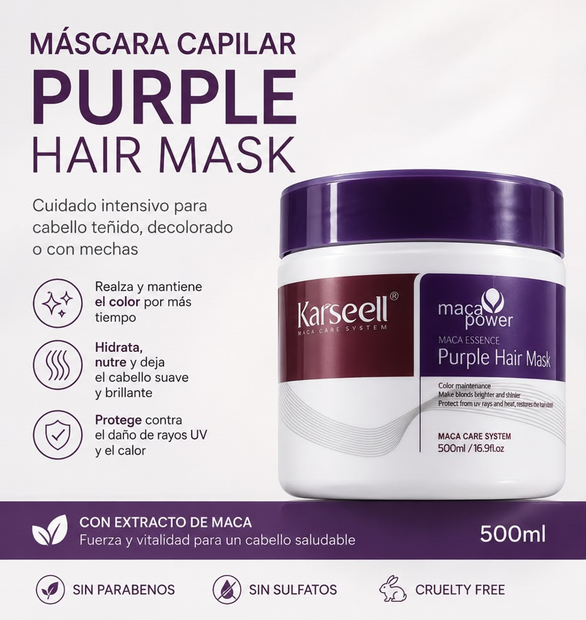 Matizador - Karseell Maca Power Purple Hair Mask