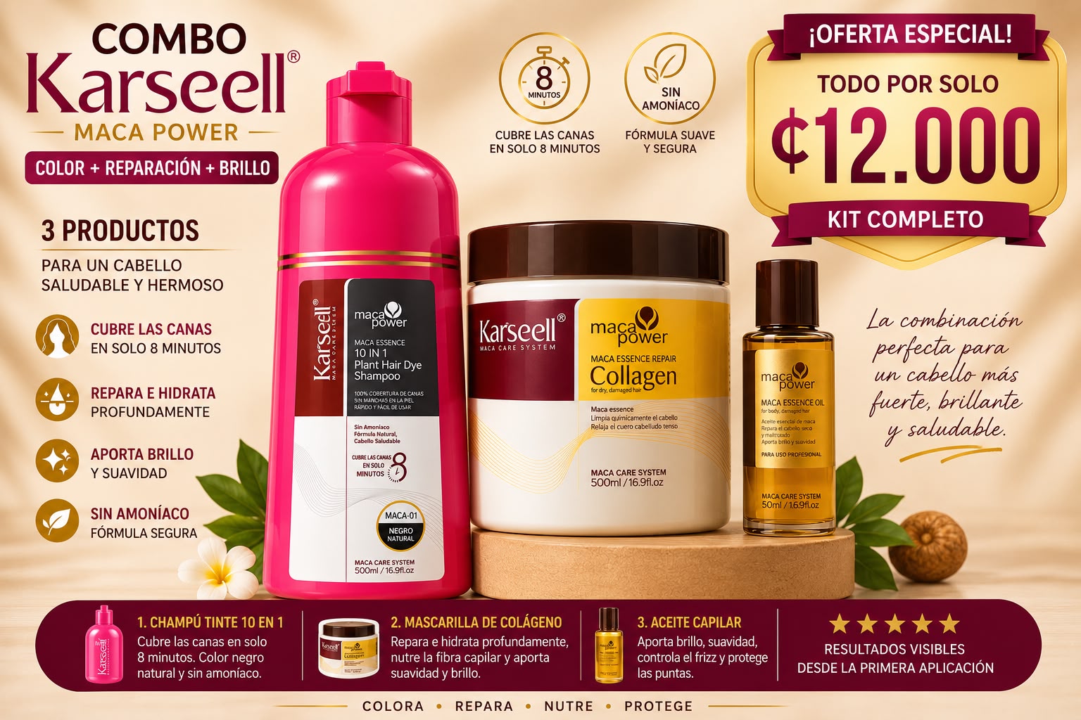 Combo Karseell - Color, Reparación y Brillo💛