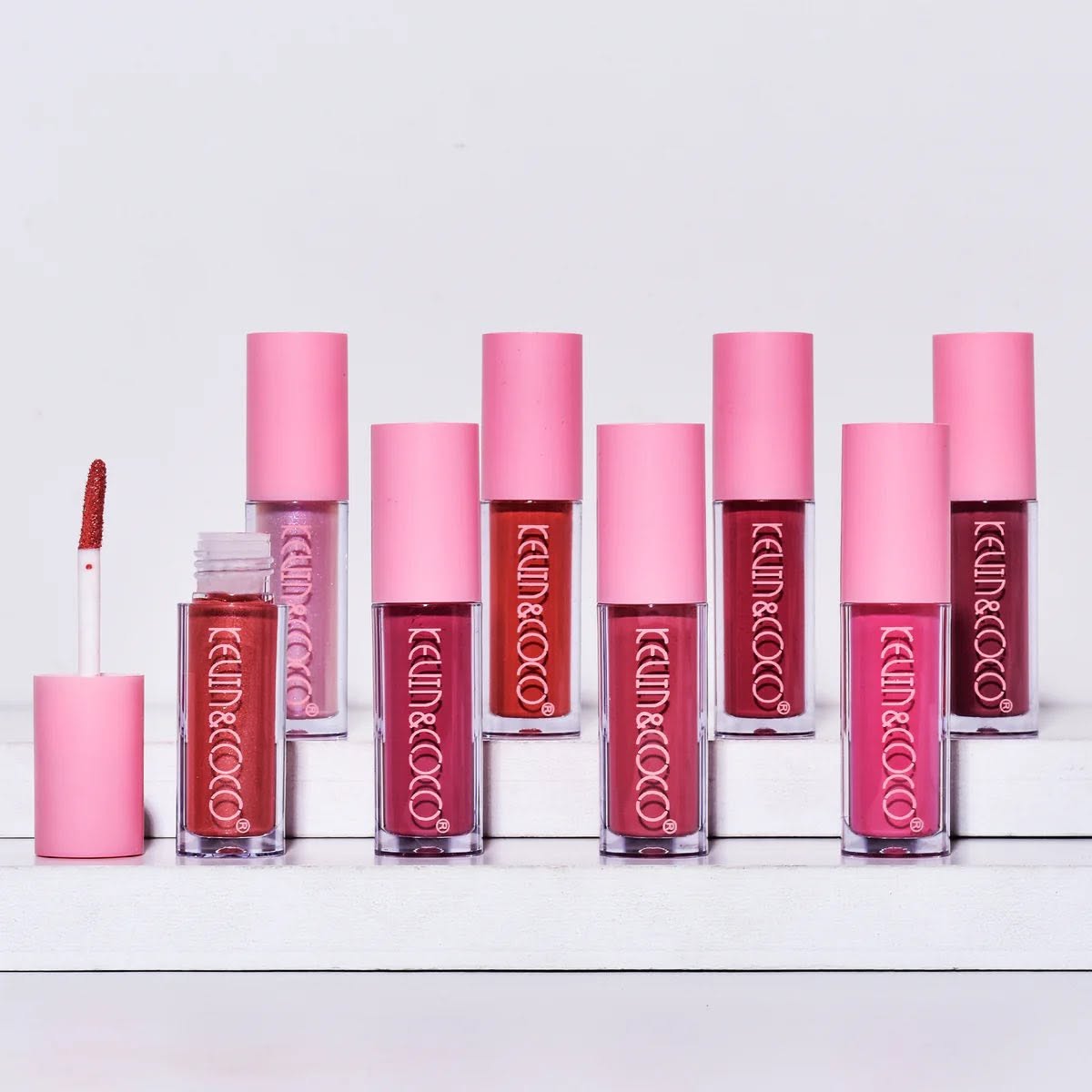 Juego De Brillos De Labios Glossy De 8 Colores - Kevin & Coco